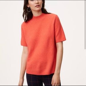 LOFT Mockneck Short Sleeve Sweater